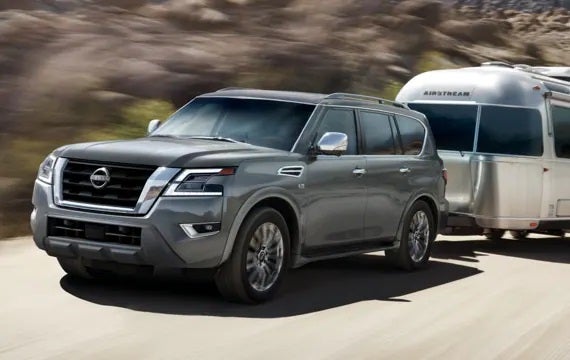 2023 Nissan Armada towing an airstream | Rydell Nissan of Grand Forks in Grand Forks ND