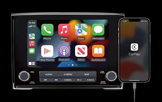 Stay connected with a standard 8" touch-screen display 2023 Nissan Titan | Rydell Nissan of Grand Forks in Grand Forks ND