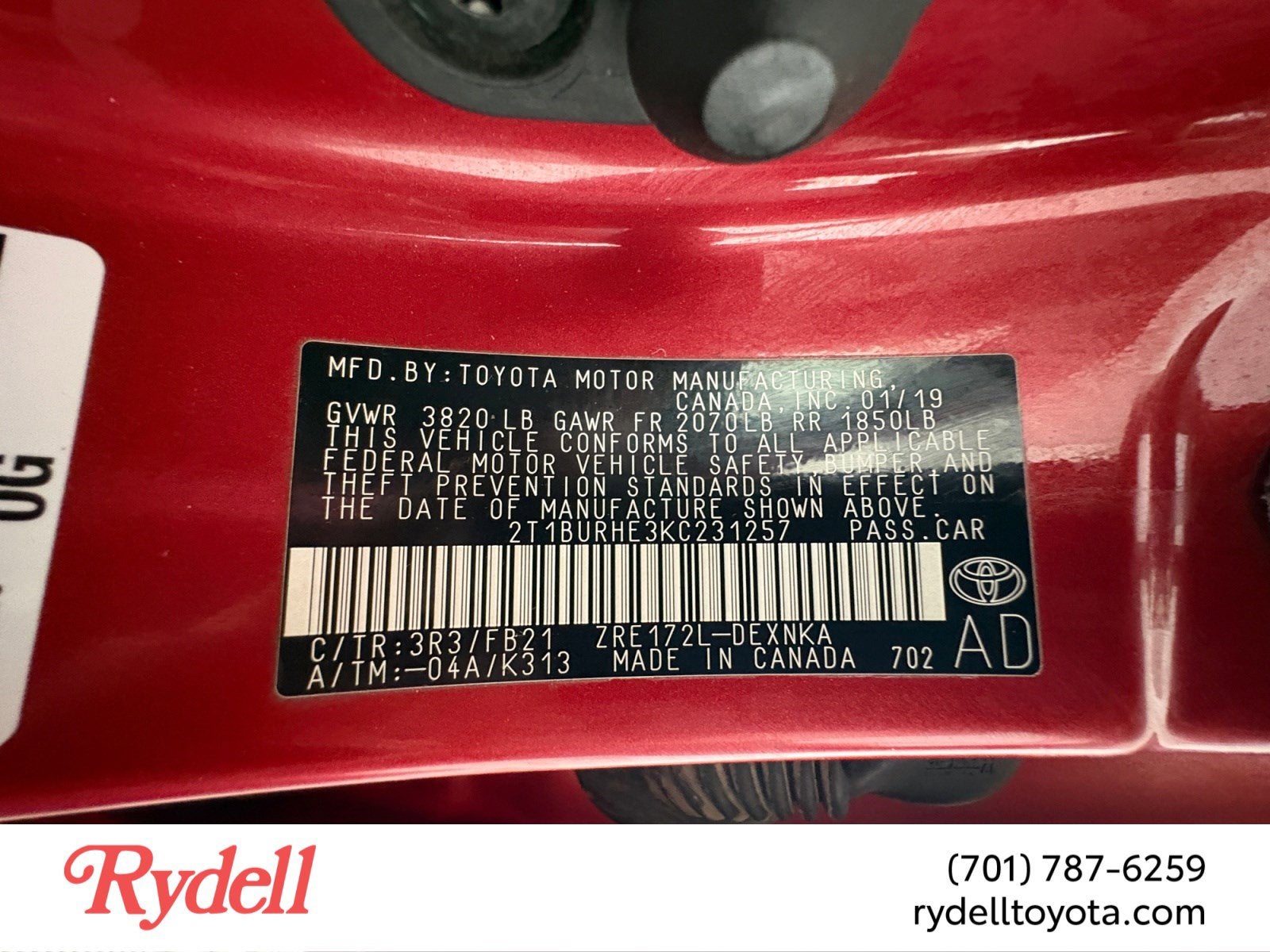 2019 Toyota Corolla LE