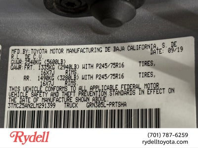 2020 Toyota Tacoma 4WD SR5