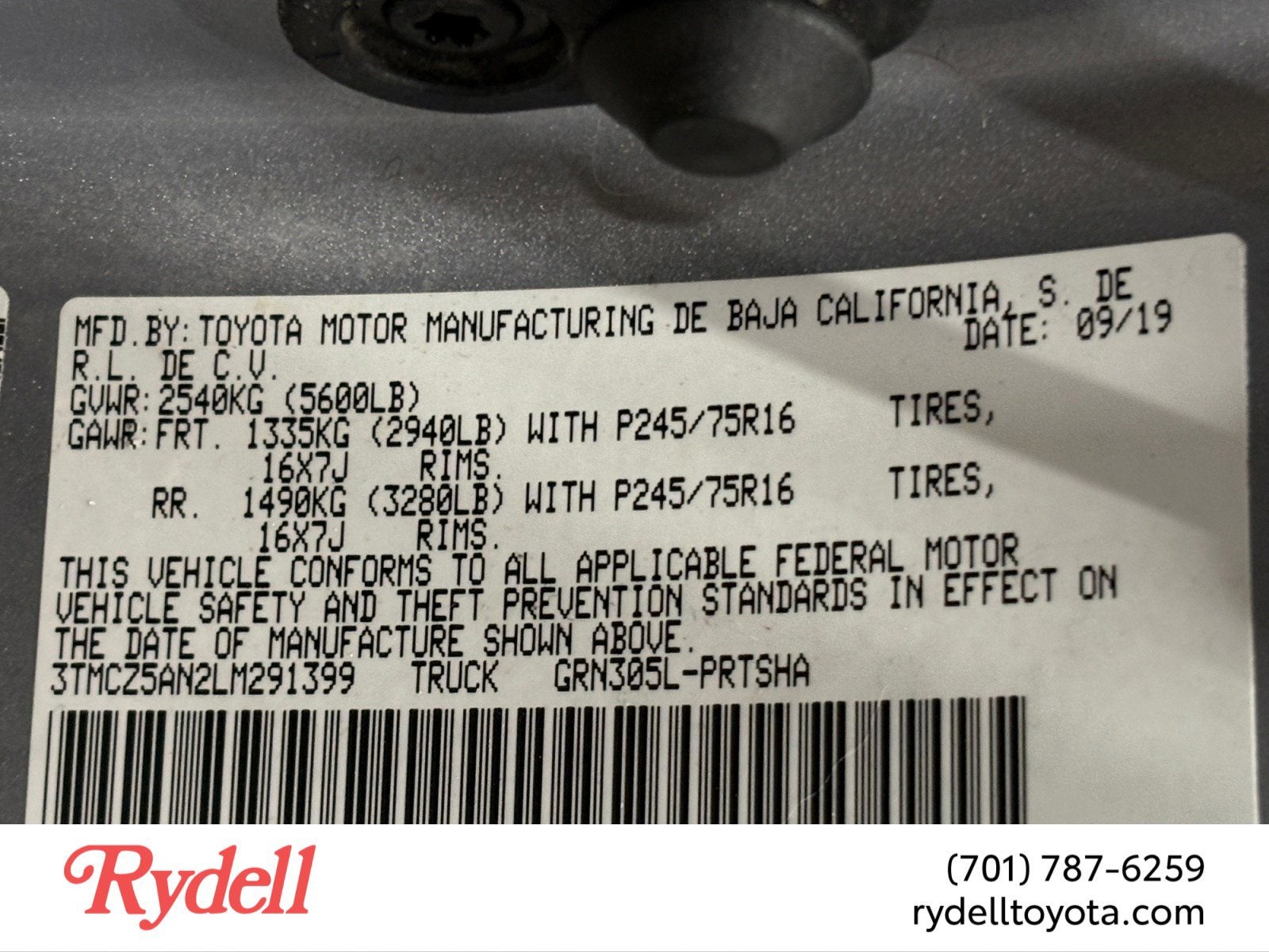 2020 Toyota Tacoma 4WD SR5