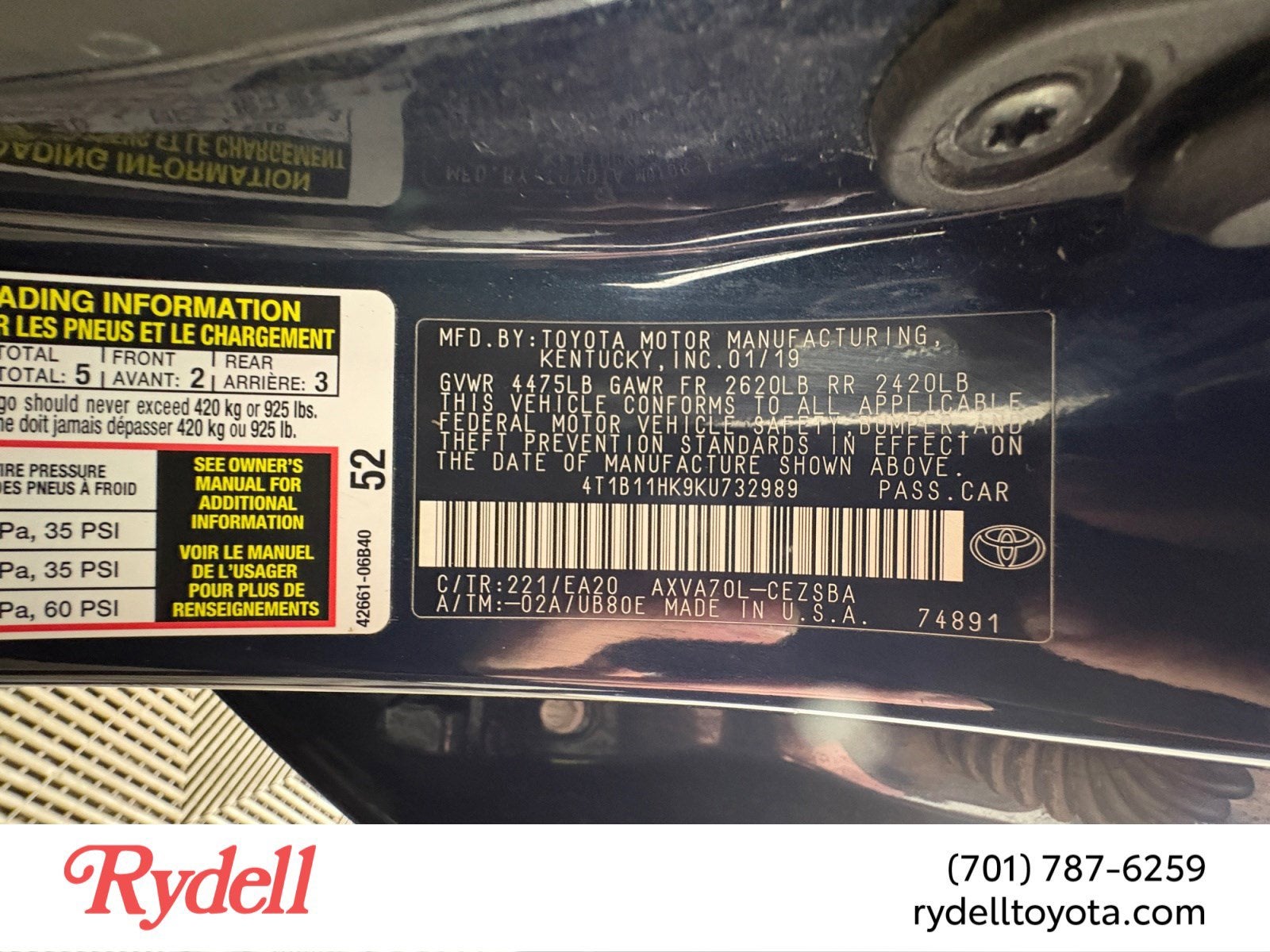 2019 Toyota Camry SE