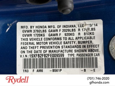 2015 Honda Civic Sedan EX