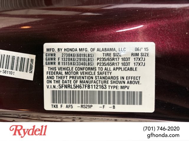 2015 Honda Odyssey EX-L