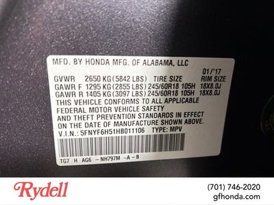 2017 Honda Pilot EX-L