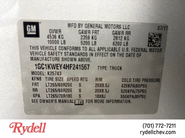 2017 Chevrolet Silverado 2500HD LTZ