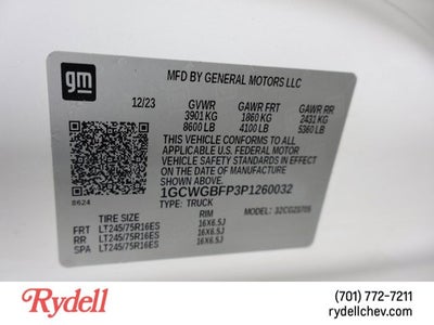 2023 Chevrolet Express Cargo Van G2500