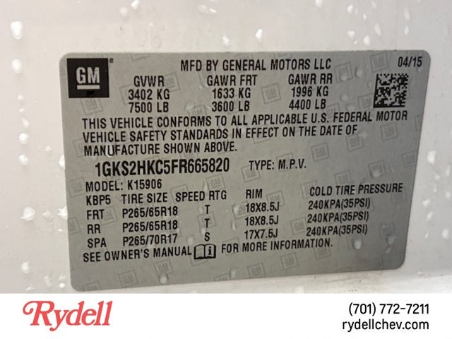 2015 GMC Yukon XL SLT