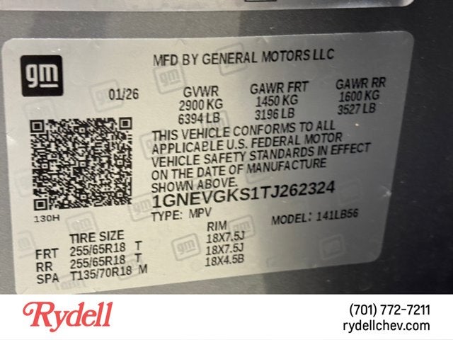 2026 Chevrolet Traverse AWD LT
