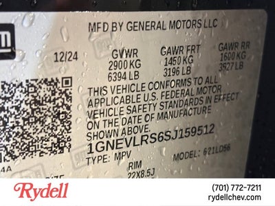 2025 Chevrolet Traverse AWD RS