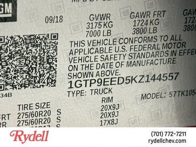 2019 GMC Sierra 1500 AT4