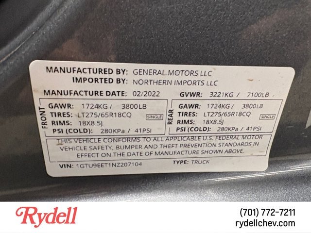 2022 GMC Sierra 1500 Limited AT4