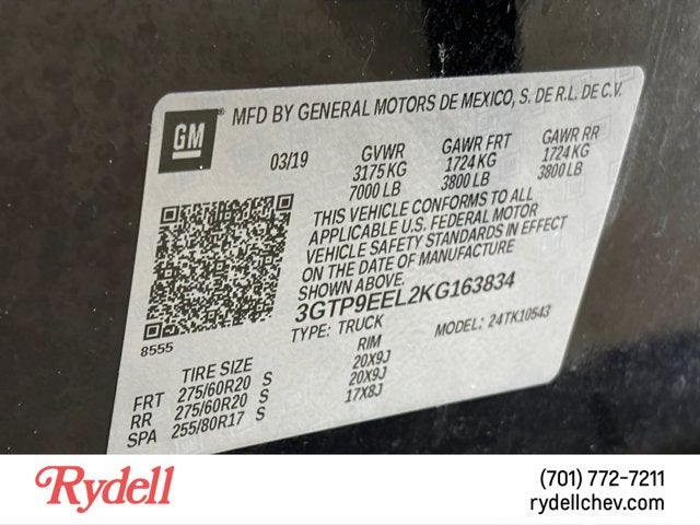 2019 GMC Sierra 1500 AT4