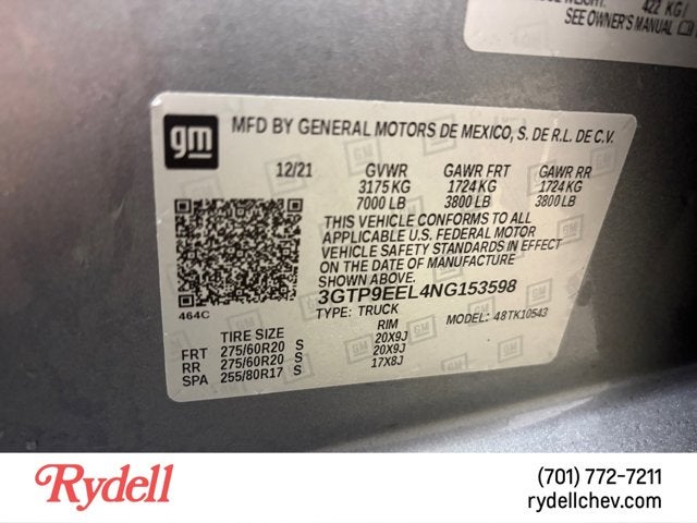 2022 GMC Sierra 1500 Limited AT4