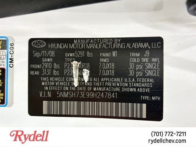2009 Hyundai Santa Fe SE