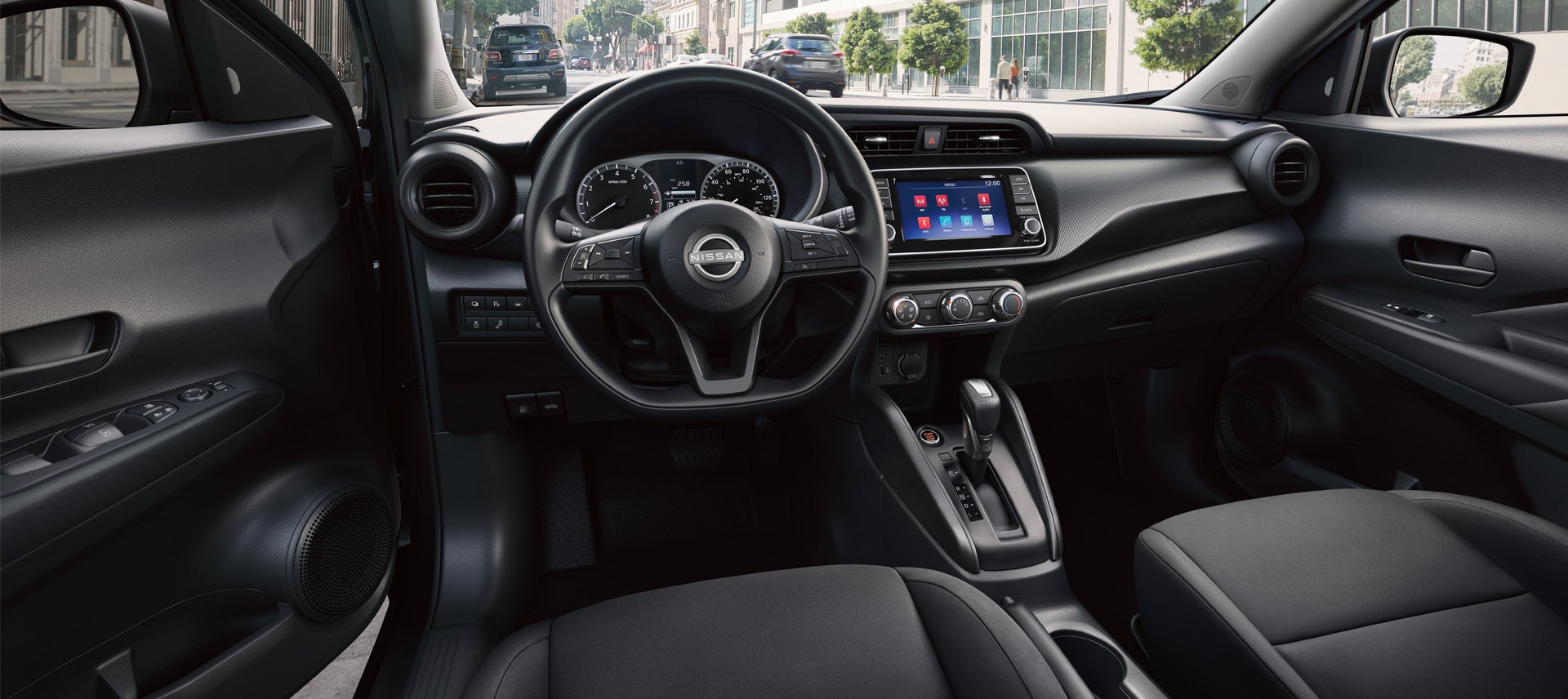 A three-quarter front exterior beauty shot showcasing a modern bridge with sunflare in the background.